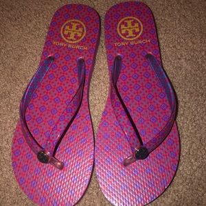 Tory Burch pink flip flop sandals